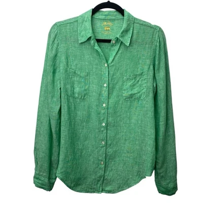 Женский льняной топ Lilly Pulitzer XS с видом на море на пуговицах Breezy Comfort - Изображение 1 из 4