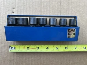 🇺🇸Matco BUP6A 3/8" Drive 6 Pt Metric Swivel Impact Sockets 7 Pc Set Tray🇺🇸 - Foto 1 di 11