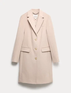 Jaeger Pure Wool Single Breasted Boyfriend Coat Size10 £275 - Picture 1 of 12
