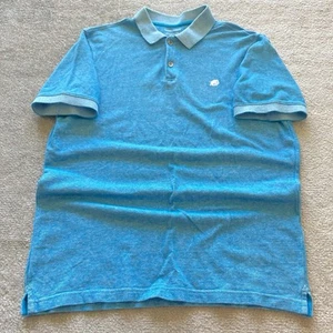 Banana Republic Polo Shirt Mens Medium Blue Luxury Pullover Bright Logo - Picture 1 of 7
