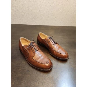 Pronto Uomo Firenze Men's Brown Leather Lace Up Oxford Shoes Size 9 - Picture 1 of 7