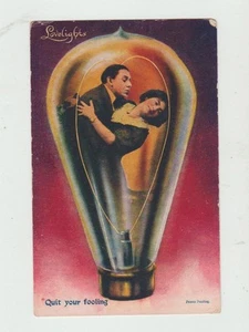 Vintage Lovelights Quit Your Fooling  Postcard - Picture 1 of 1