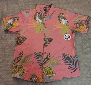 Neff Jungle Men's Short Sleeve Shirt Size Small Pink - Picture 1 of 4