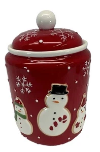 Hallmark Weihnachten Schneemann Plätzchen Schneeflocken rot Keksdose - Neu im Karton - Bild 1 von 13