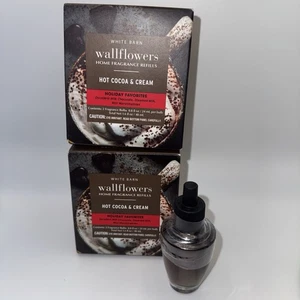 BATH & BODY WORKS HOME WALLFLOWER HOT COCOA & CREAM 4 REFILLS NEW - Picture 1 of 4