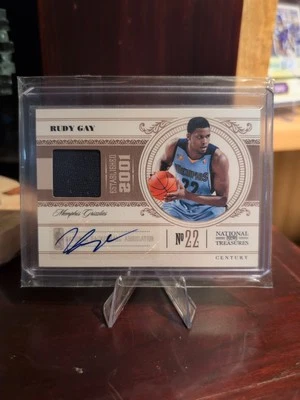 2010-11 Playoff National Treasures - Rudy Gay #48 Century Materials Signatures - Image 1 of 4