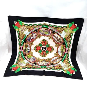 KEIN TARIFF Hermes Schal Carre 90 schwarz Seide 100 3288025 - Bild 1 von 10