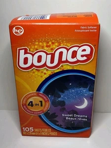 1- Bounce Sweet Dreams Dryer Sheets 105 Sheets Discontinued - Picture 1 of 5