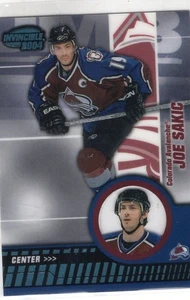2003-04 Pacific Invincible - Joe Sakic #25 Blue /350 - Picture 1 of 2