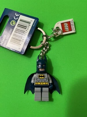 Lego Batman Minifigure Keychain Classic Blue Grey 2” Tall, Brand New Cloth Cape - Image 1 of 2