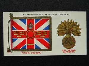 No.4 THE HON. ARTILLERY CO. Regimental Standards & Cap Badges by Players 1930 - Picture 1 of 1