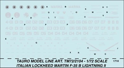 TAURO MODEL TM72/2104 F-35B LIGHTNING II M.M.I. 4° GRUPPO SCALA 1:72 - Immagine 1 di 2