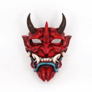 Japanese Prajna Mask Hannya Noh Kabuki Devil Demon Oni Samurai Halloween Cosplay - Picture 1 of 15