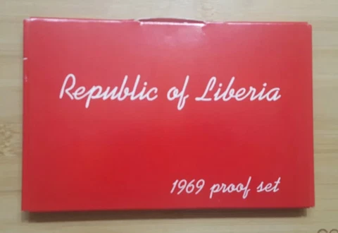 1969 Liberia Proof Coin Set KMPS5 Low mintage Only 5054 issued Cover