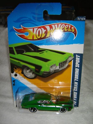 Ford GRAN Torino Sport 351 Hot Wheels Musclemania Ford '12 V5420 verde '72 Foto 1 de 2