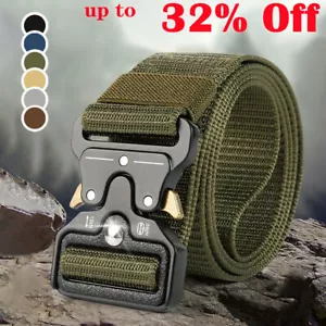 Quick Release Buckle Work Army Belt Nylon Military Waistbelt for Men Tactical UK - Picture 1 of 16