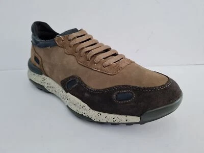 MICHELLE BY TOMMY Luxus Herren Ken Leder Sneaker, Schnürer, By Tommy - FANMU (Schlamm/Multi)