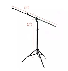 Soporte de luz de pluma de estudio fotográfico de 5 pies iluminación continua giratoria ajustable en 2 vías - Imagen 1 de 6