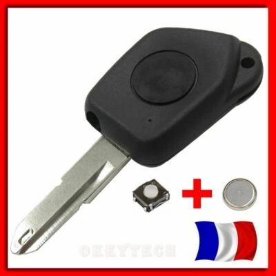 Coque Plip Clé Pour Peugeot Un Bouton 106 205 206 306 405 406 + 1 Switch + Pile - Image 1 of 4