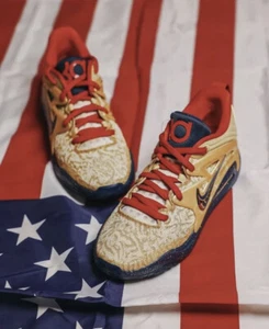 Nike KD15 Olympic Metallic Gold Navy Red DC1975-700 Men 13 USA Basketball Shoes - Picture 1 of 12