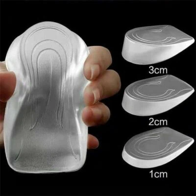 Silicone Gel Insoles Height Increase Insole Heel Lifting Inserts Shoe Foot Care - image 1 of 4