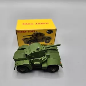 Dinky Toys 670 Daimler Auto Corazzata Meccano Inghilterra Scatola Originale Vintage - Foto 1 di 11