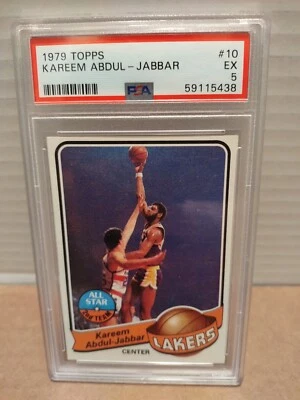 1979 Topps Baloncesto #10 KAREEM ABDUL-JABBAR "Los Angeles Lakers" PSA 5 🏀🏀 Foto 1 de 2