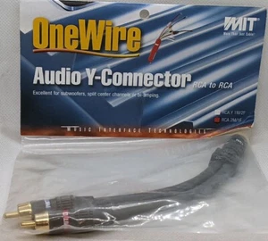 New! MIT Audio, One Wire Y-Connector RCA To RCA Cable 1 Female to 2 Male, 2M/1F - Picture 1 of 4