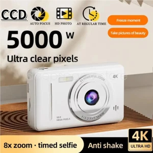 Cámara digital 4K HD 8X zoom enfoque automático lente doble cámara de 50 MP video fotografía - Imagen 1 de 26