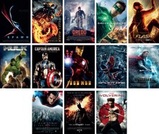Movie Super Heroes Batman Ironman Hulk Thor Art Poster Print Buy 1 get 2 FREE