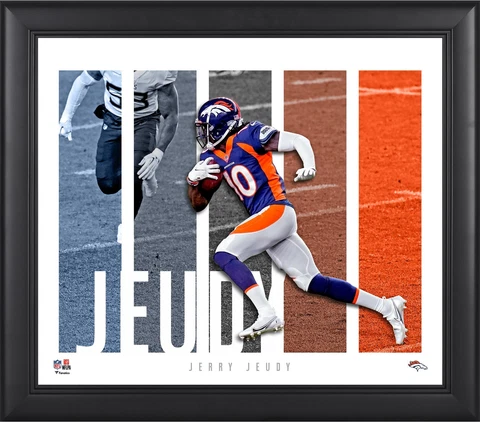 Jerry Jeudy Denver Broncos Framed 15x17 Player Panel Collage Cover
