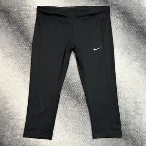 Nike Dri Fit Capri Black Leggings Medium - Picture 1 of 8