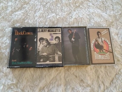BLUES ROCK 4 Cassette Lot Black Crowes ROBERT CRAY Tommy Conwell JEFF HEALEY  - Image 1 of 3