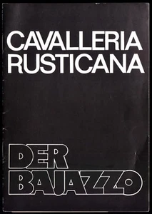 Theaterprogramm, Komische Oper Berlin, Cavalleria Rustikana - Der Bajazzo, 1987 - Bild 1 von 1