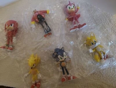 Six Sonic The Hedgehog Figuras 2.5" Sega Foto 1 de 4