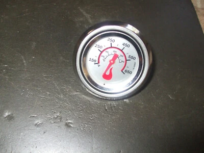 Charbroil SS Grill Heat Indicator Thermometer & Chrome Bezel 150-650 - Image 1 of 3
