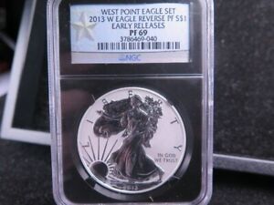 2013-W SILVER EAGLE, Early Release, NGC PF-69, Reverse Proof, Store Sale #10687