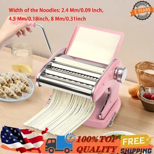Fresh Pasta Maker Roller Machine for Spaghetti Noodle Fettuccine Stainless Steel - Picture 1 of 16