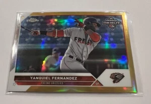 2023 Topps Pro Debut Chrome Yanquiel Fernandez #PDC-113 Gold Refractor /50 - Picture 1 of 4