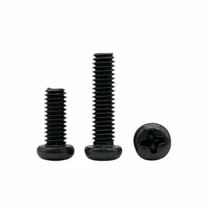 Tornillos de cabeza de lente de acero inoxidable negro 304 ranura en cruz M1 M1,2 M1,4 M1,6 M2 M3 - Imagen 1 de 5