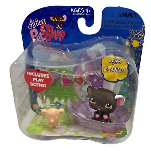 2007 Littlest Pet Shop 538 Black Mouse Target Exclusive LPS New Play Scene - Picture 1 of 2