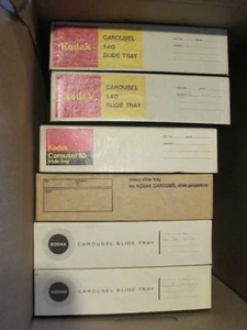 Lot Kodak Carousel 80 140 slide trays & Boxes FULL of 35mm Slides 1950s-70s - Picture 1 of 3