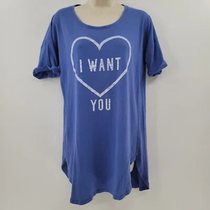 Victoria's Secret Vestido de Noche XSmall Púrpura "Te Quiero" Camisa para Dormir Manga Corta - Imagen 1 de 5