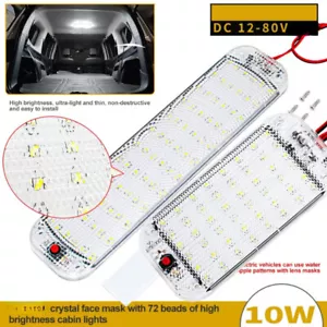 Lámpara de techo domo interior vehículo luz de lectura 48/72 LED 12V-80V - Imagen 1 de 16