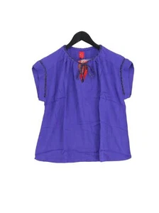 Miss By Captain Tortue Women's Blouse UK 10 Purple 100% Viscose Basic - Picture 1 of 5