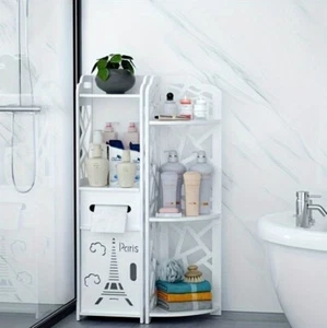 Large Capacity Multi-layer Floor Storage Cabinet Multi-function Storage White - Picture 1 of 4