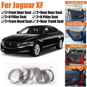 Door Rubber Seal Strips Weather Draft Wind Noise Reduction Kit For Jaguar XF - Picture 1 of 12