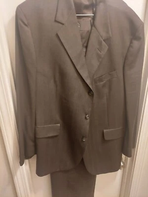 Traje John W Nordstrom Marrón Rayas 2 Piezas Talla 46/40 Foto 1 de 4