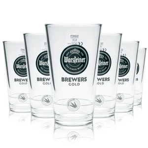 6x Warsteiner Bier Glas 0,3l Becher Brewers Gold Sahm Willi Gläser Brauerei Beer - Bild 1 von 3