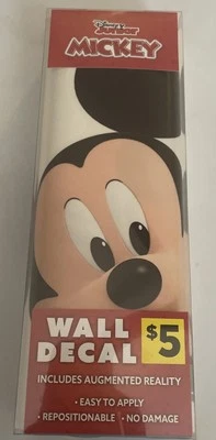 Disney Mickey Mouse Wall Decal 13x16” Augmented Reality Action Reusable Decal - Image 1 of 2
